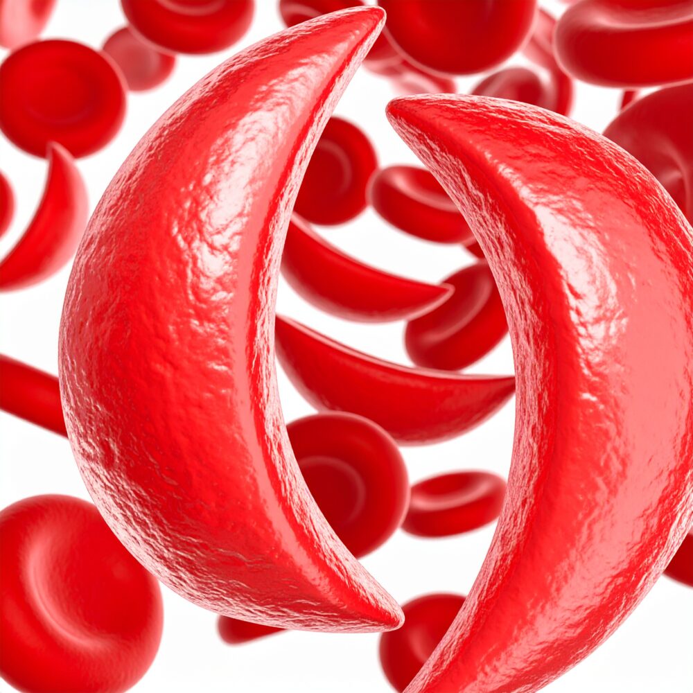 Firefly_an image of sickle cells that are sickle shaped on a white background surrounded by n 168127